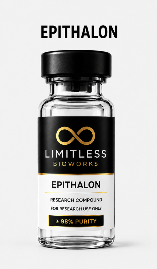 Epithalon research compound vial by Limitless BioWorks