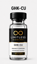 GHK-Cu research compound vial by Limitless BioWorks