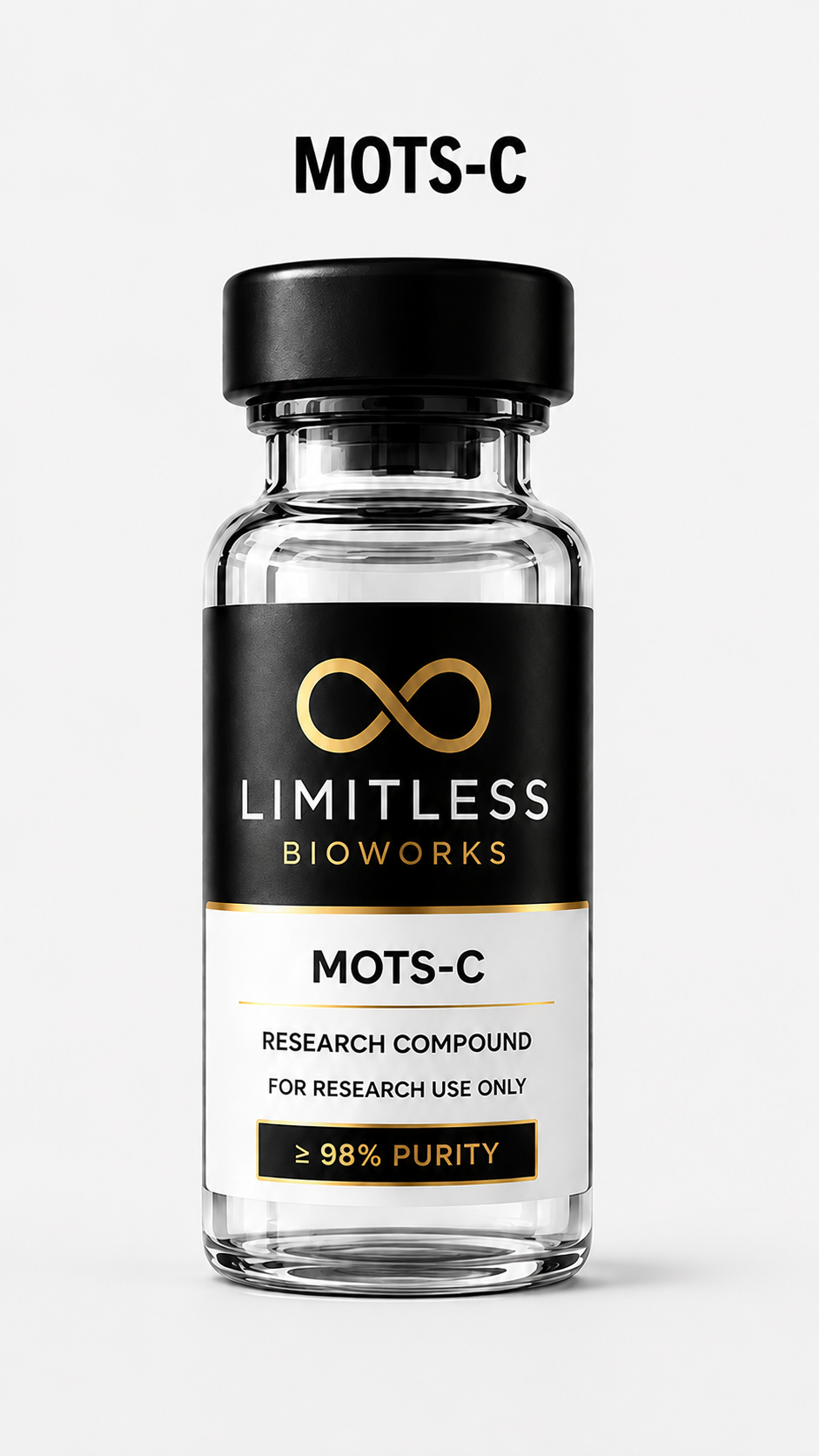MOTS-C research compound vial by Limitless BioWorks