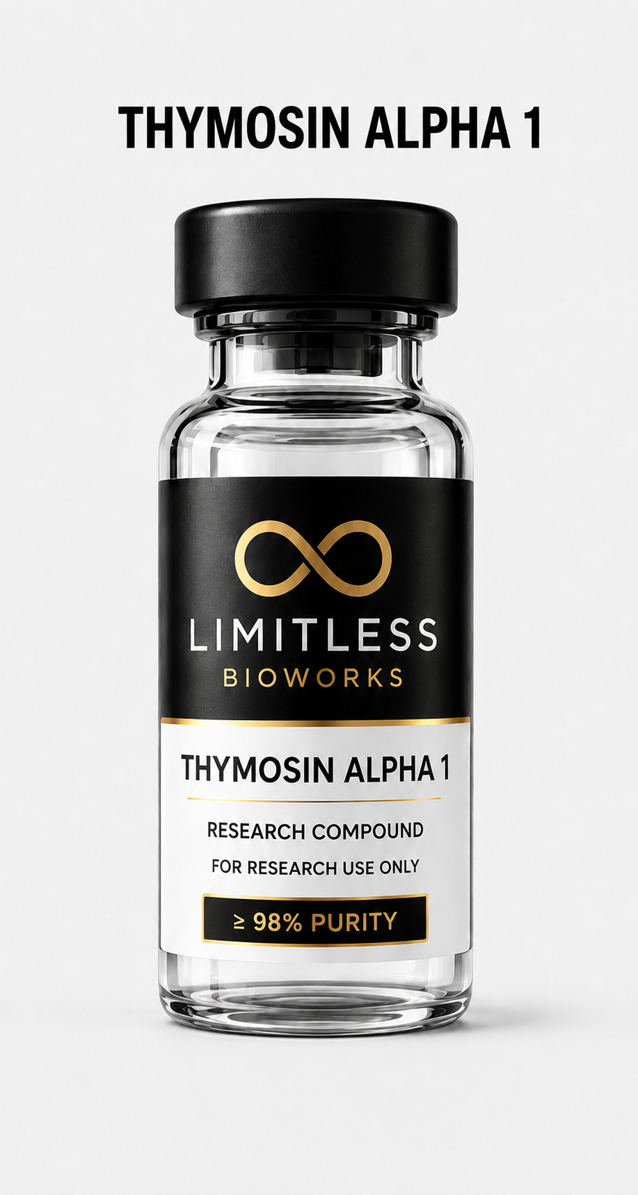 Thymosin Alpha 1 research compound vial by Limitless BioWorks